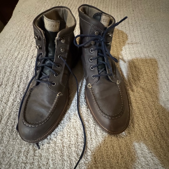 Cole Haan Men\'s Dark Brown Leather Boots